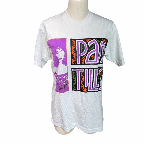 Pam Tilis 90s Autographed Concert T-Shirt L - Picture 4 of 5